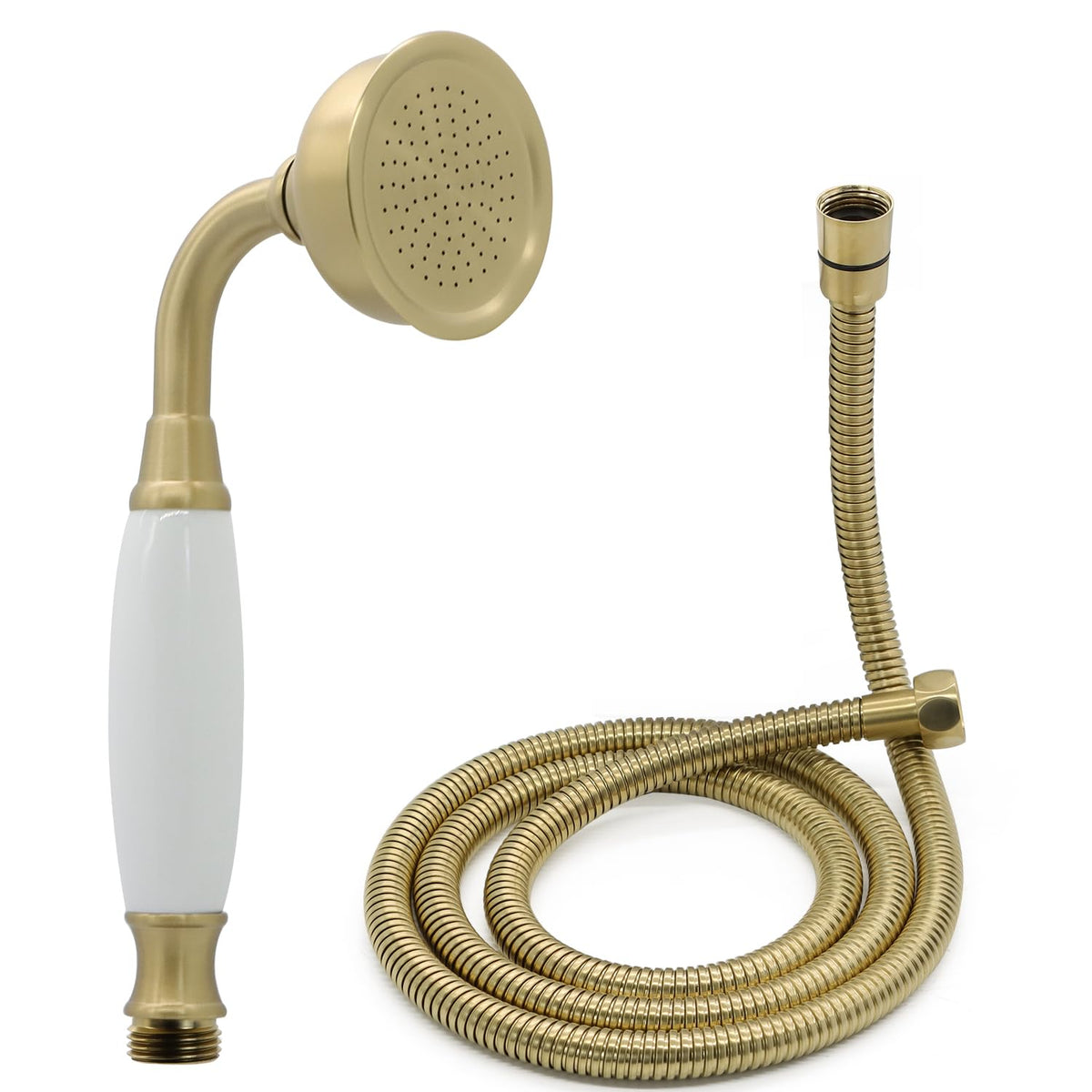 Vintage Handheld Shower Head with 59" Flexible Hose (Brushed Gold)