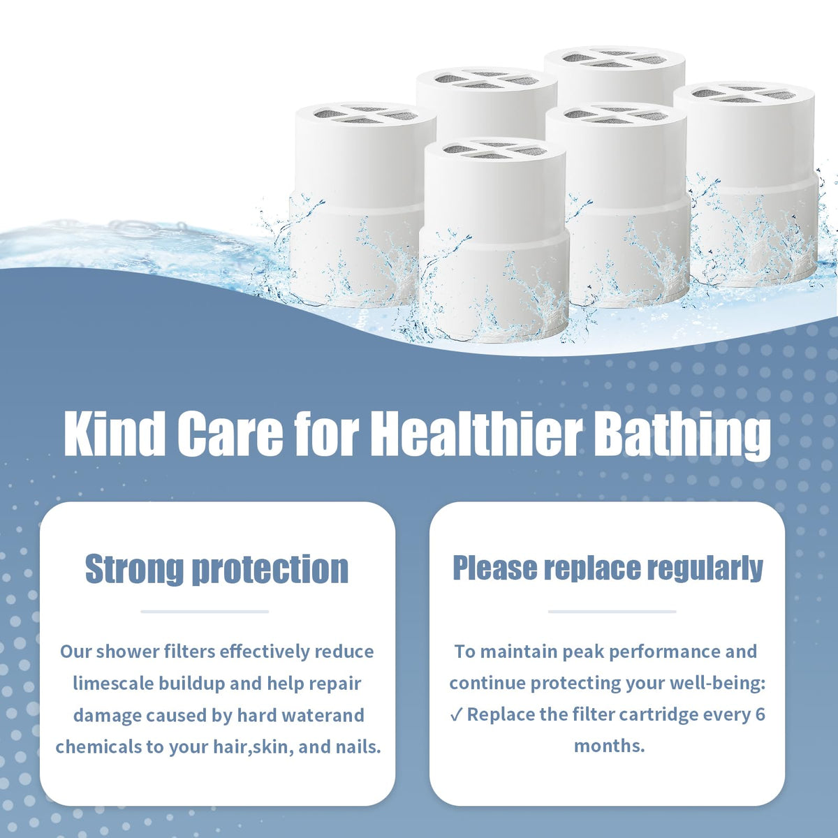 Shower Head Filter Replacement Compatible with Jolie (6 Packs)