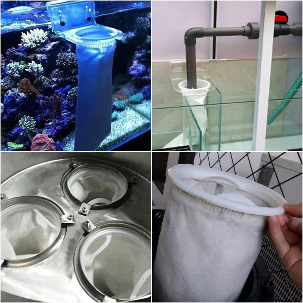 6 Pack Filter Socks 7 Inch Ring by 32 Inch Long 50 Micron Filter Bag