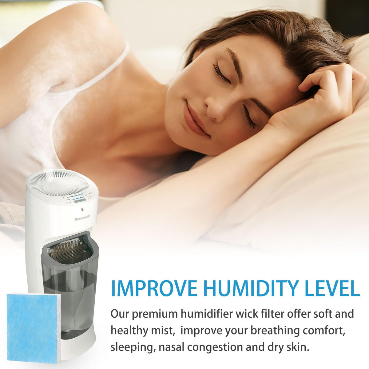 4 Pack HFT600 Humidifier Filters T Compatible with Honeywell (4 Pack-Blue)