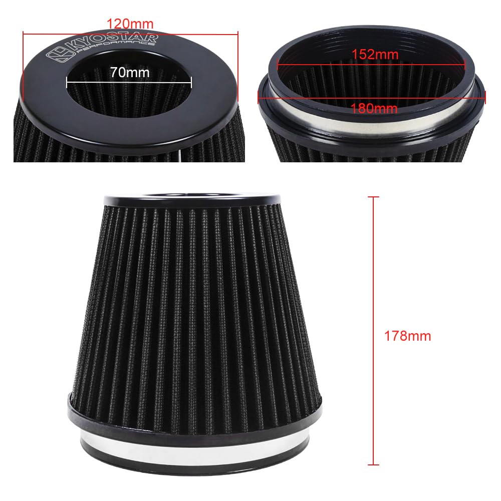 Universal 6" 152mm High (6" 152mm black)