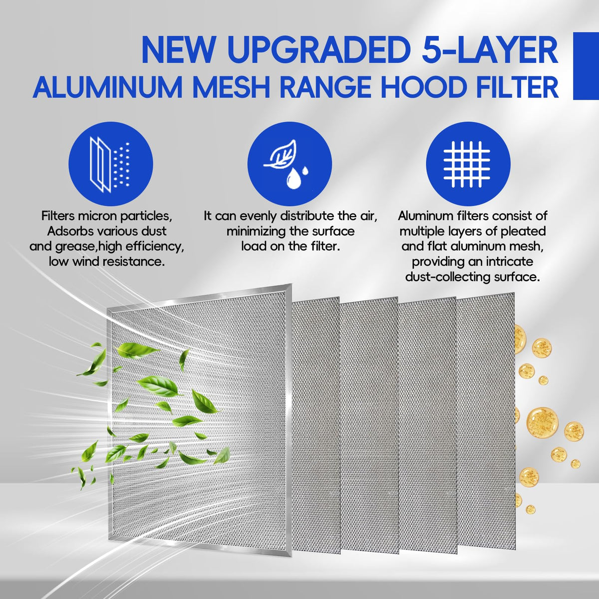 BPS1FA30 Range Hood Filter 11 (Stainless Steel Frame: 4-Pack)