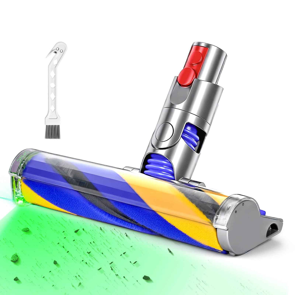 V12 Optic Fluffy Head Compatible with Dyson V9 (Multicolor-V12 Optic Head)