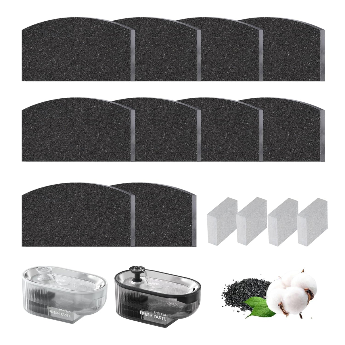 Cat Fountain Filter for 84oz (10 Filters+4 Sponges)