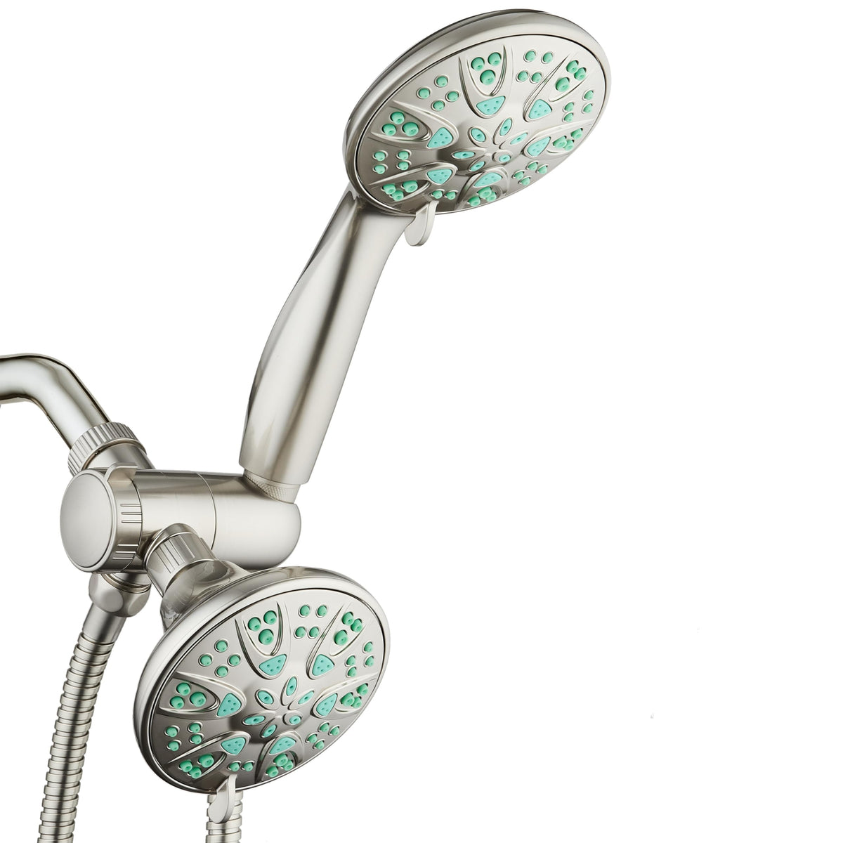 Antimicrobial (2.5 Gallons Per Minute / Satin Nickel / Coral Green Jets)
