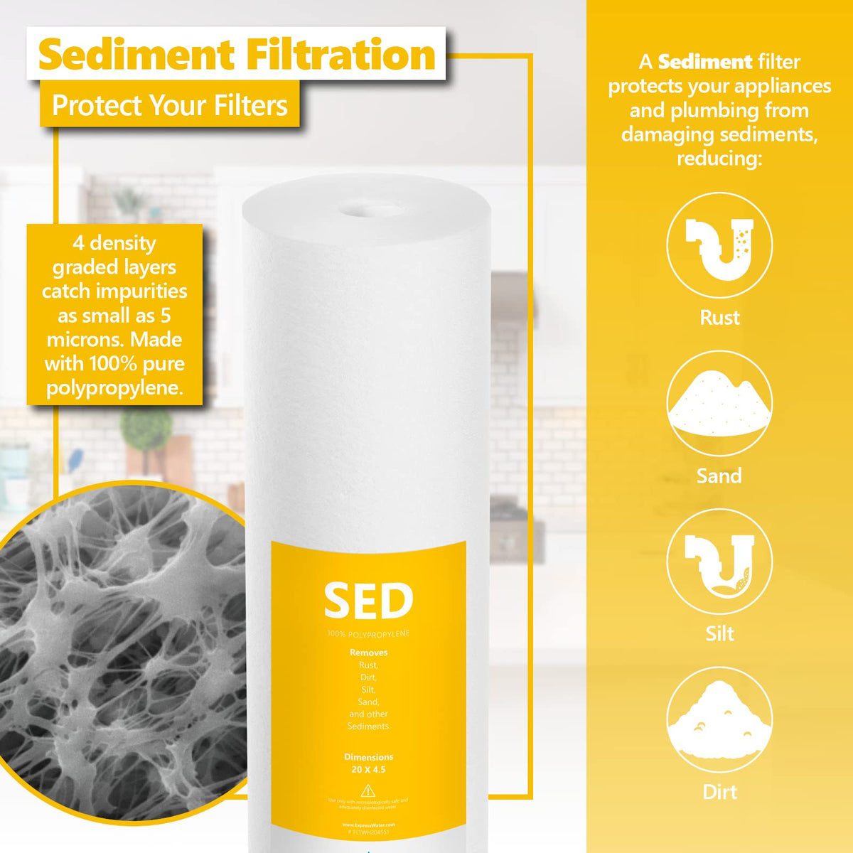 Whole House Water Filter (Filters Set / 6)