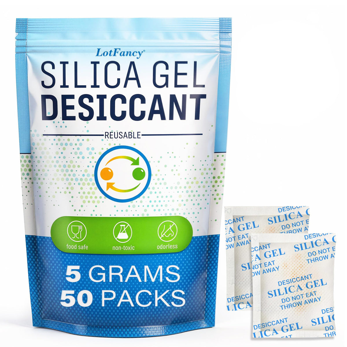 Silica Gel Packets 5 Gram (5 Gram-50 Packs)