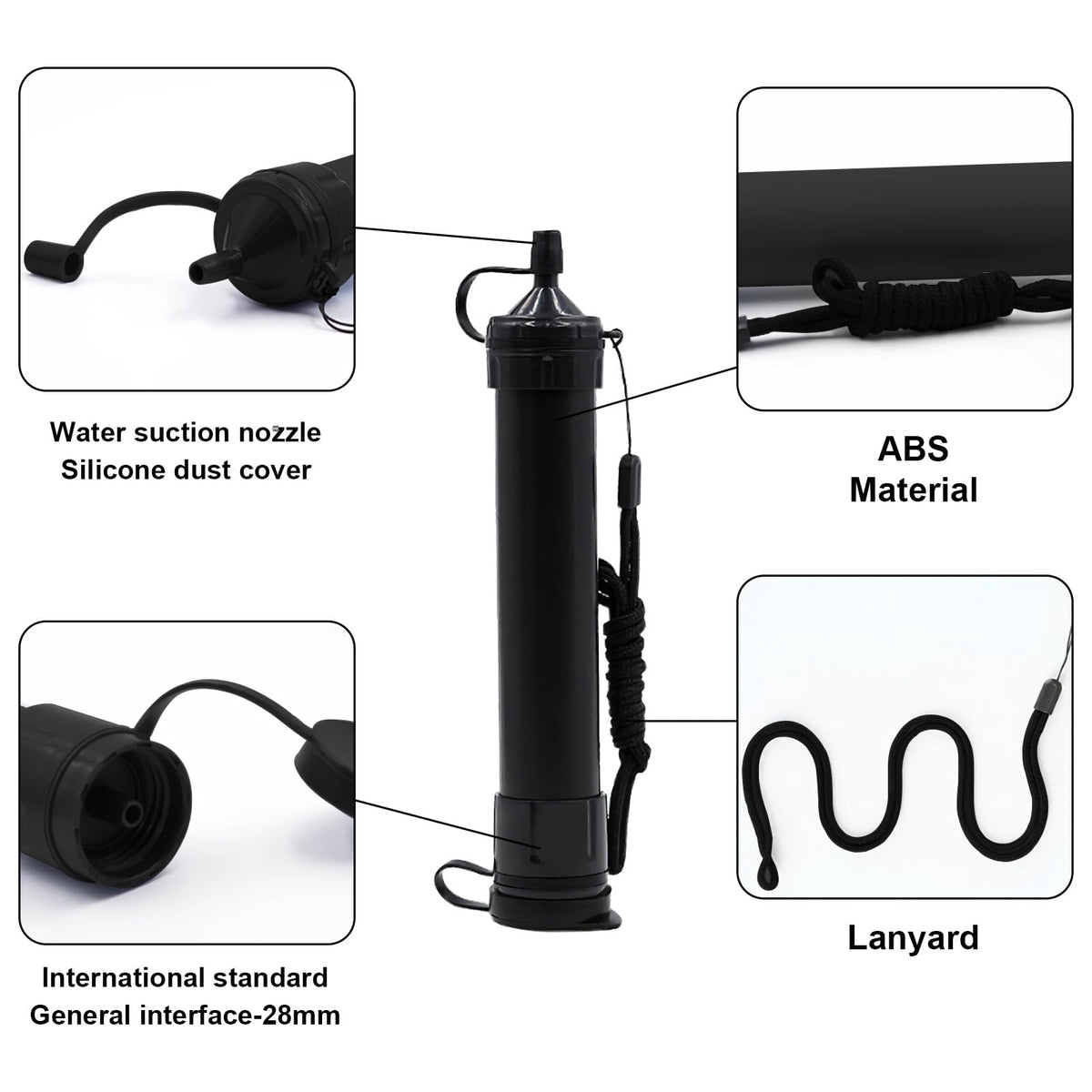 Water Filter Camping (Black)
