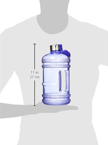Iconic 2.2 Liter BPA Free Water Bottle with Stainless Steel Cap (2.2 L / Round / Blue)