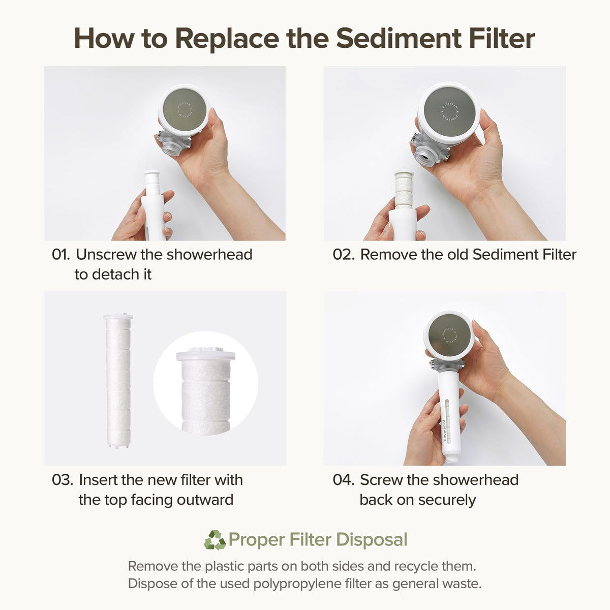 Shower Head Replacement Filter