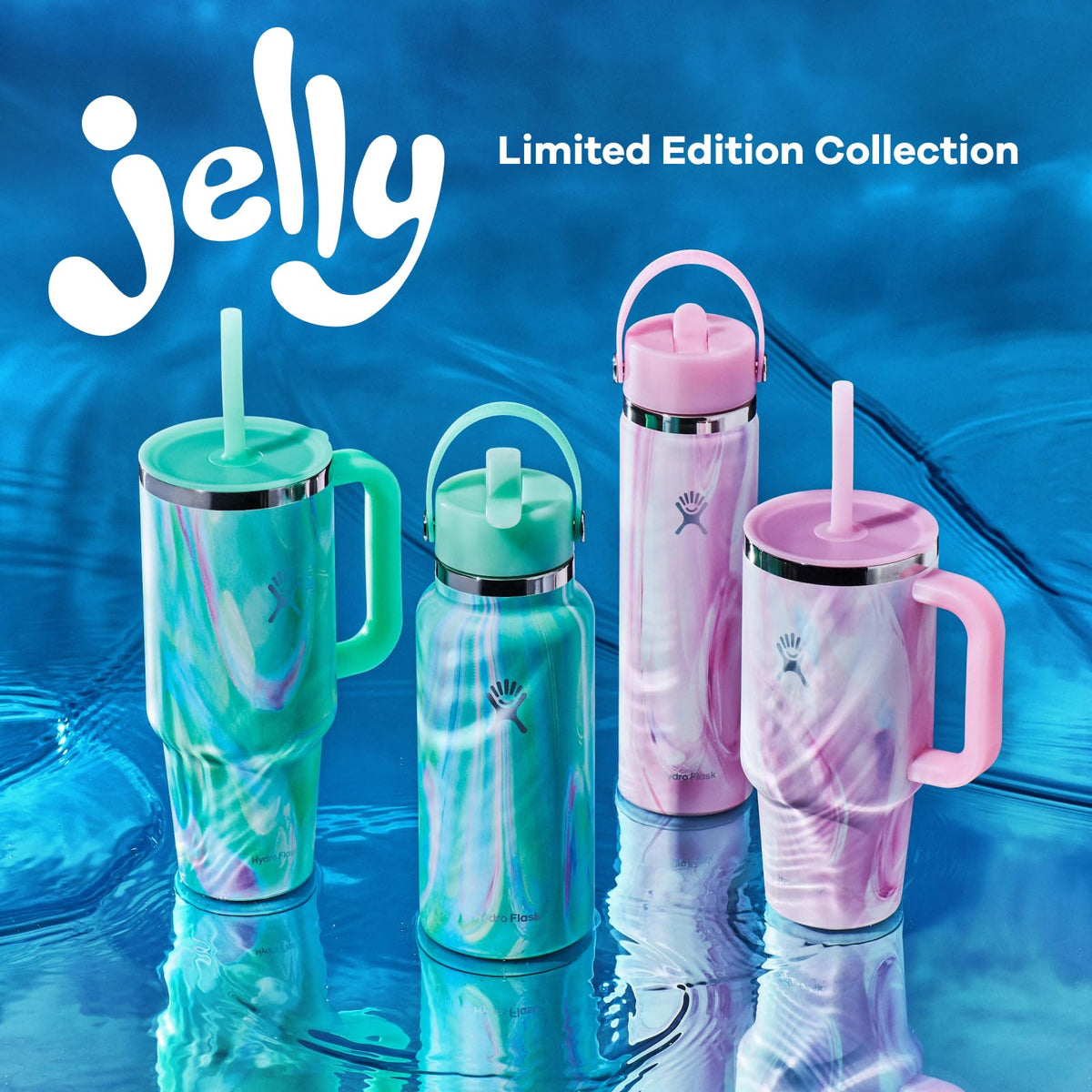 32 Oz Travel Tumbler with Handle (Jelly Pink / 32 Ounces)