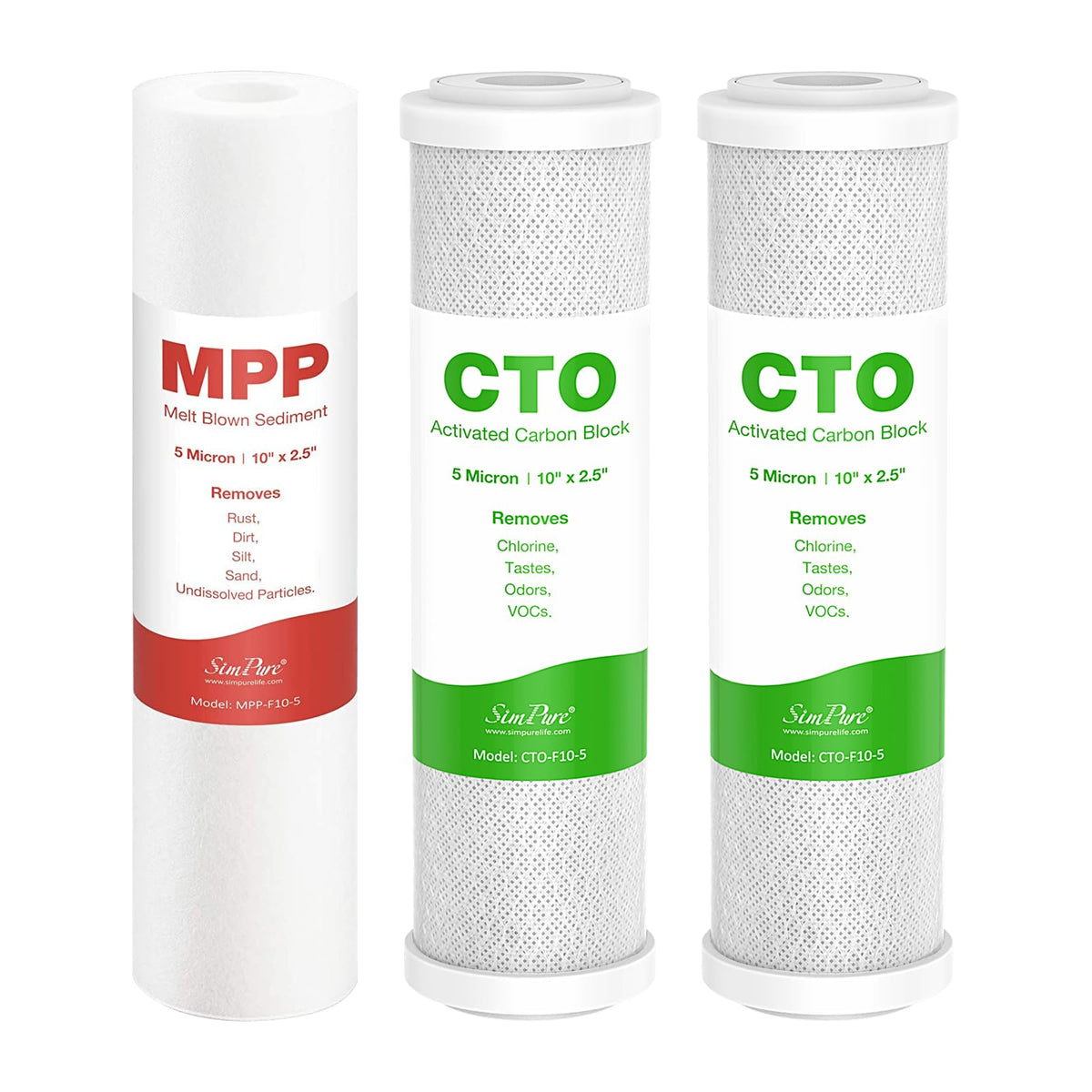 1 3 Stage Reverse Osmosis Water Filter Replacement Set (6 Month Set)