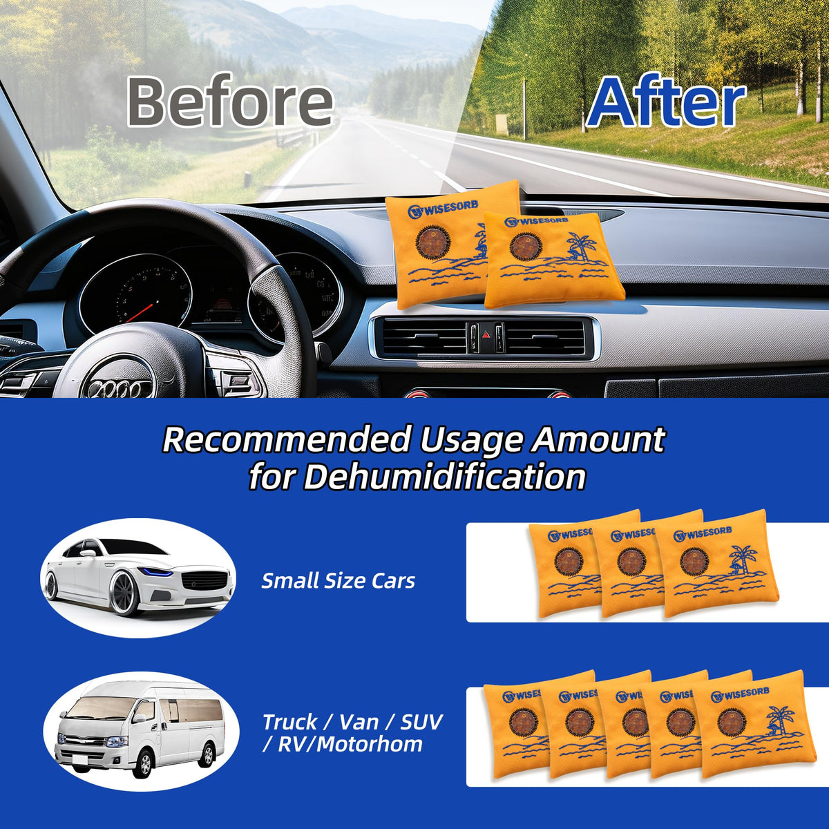 200G x 3PCS Rechargeable Desiccant Packs for Storage (200 Gram / 3 PACK)