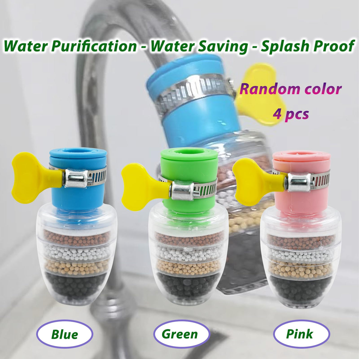 4 Pack Faucet Water Filter (4PCS)