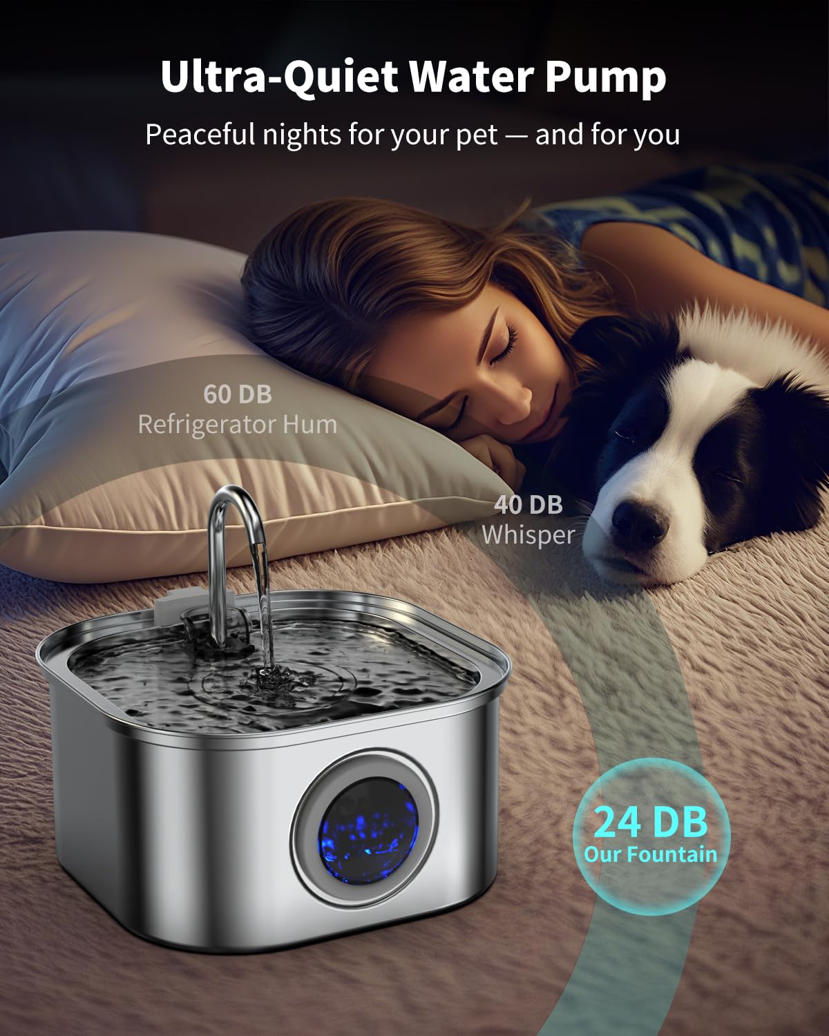 Stainless Steel Cat Water Fountain