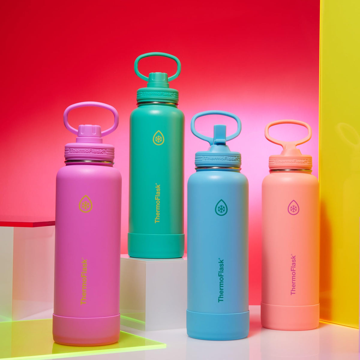 Insulated Water Bottle with Spout Lid (Screamin' Green / 40 Ounces)