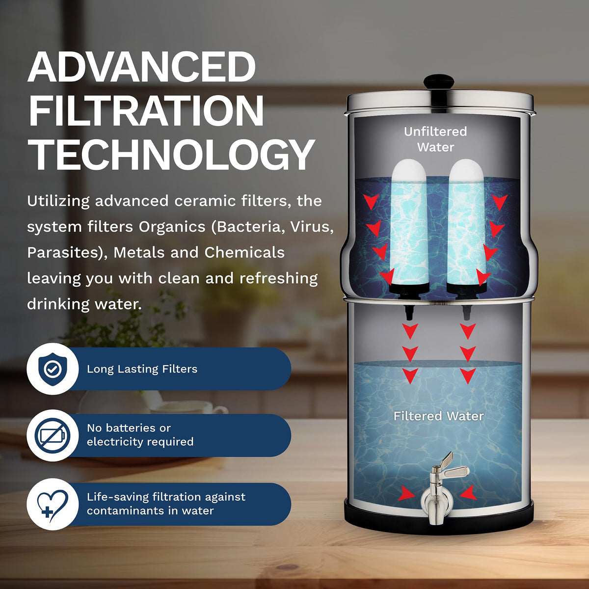 Ultra Gravity Water Filter System (Survivor Filter Ultra Gravity Water Filter System and Ceramic Filters)