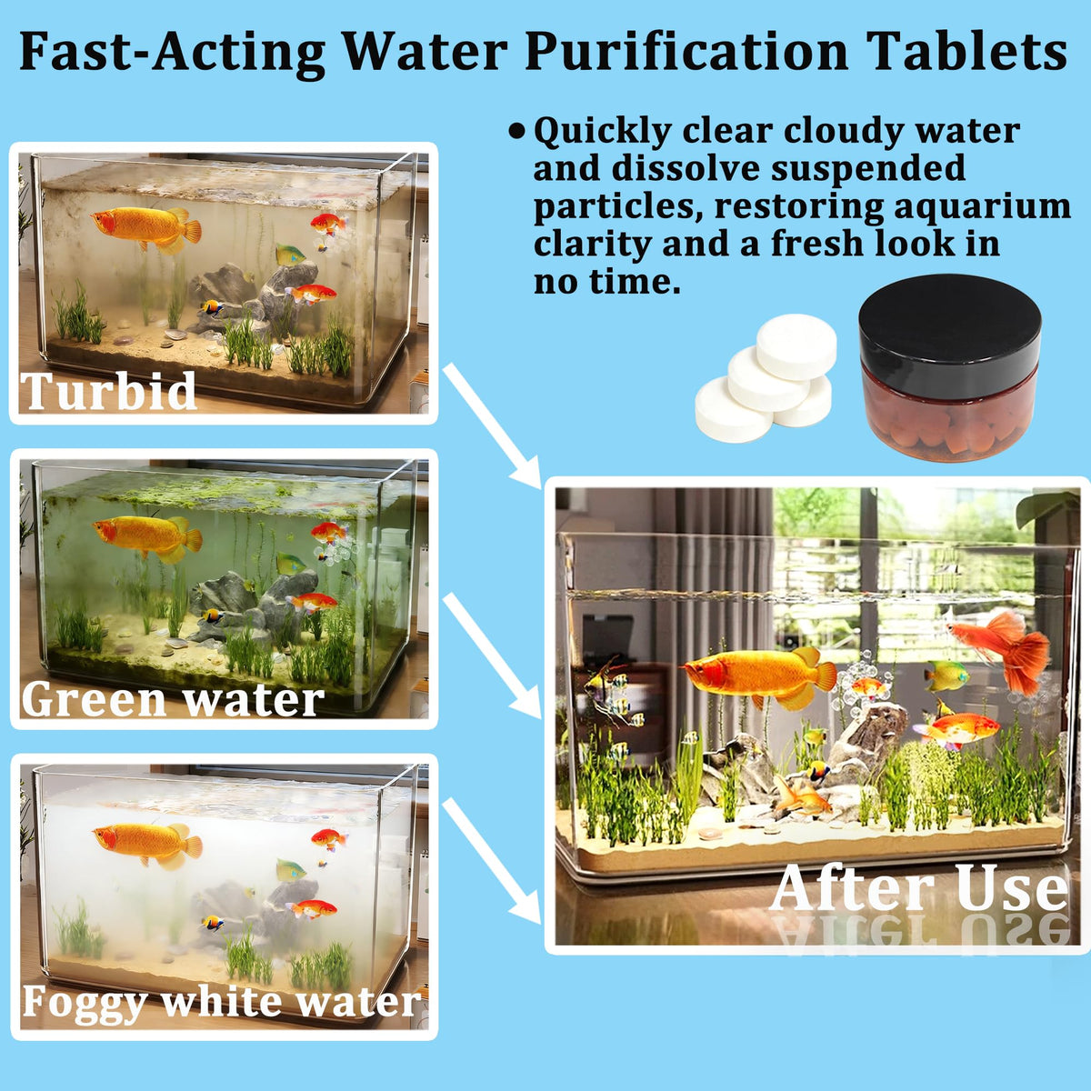 Aquarium Water Purification Tablets for Fish Tanks (1)
