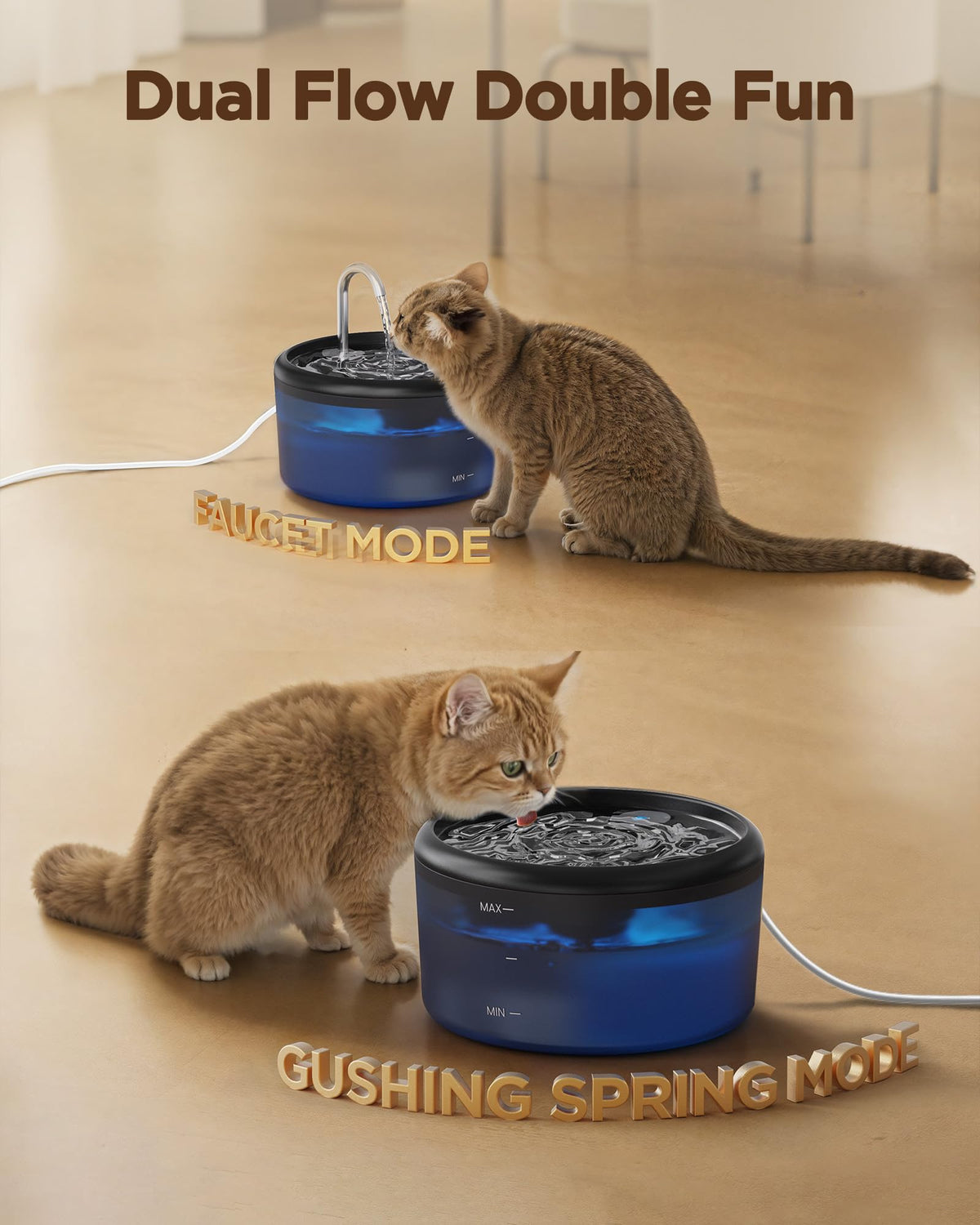 Cat Water Fountain for Cats Inside