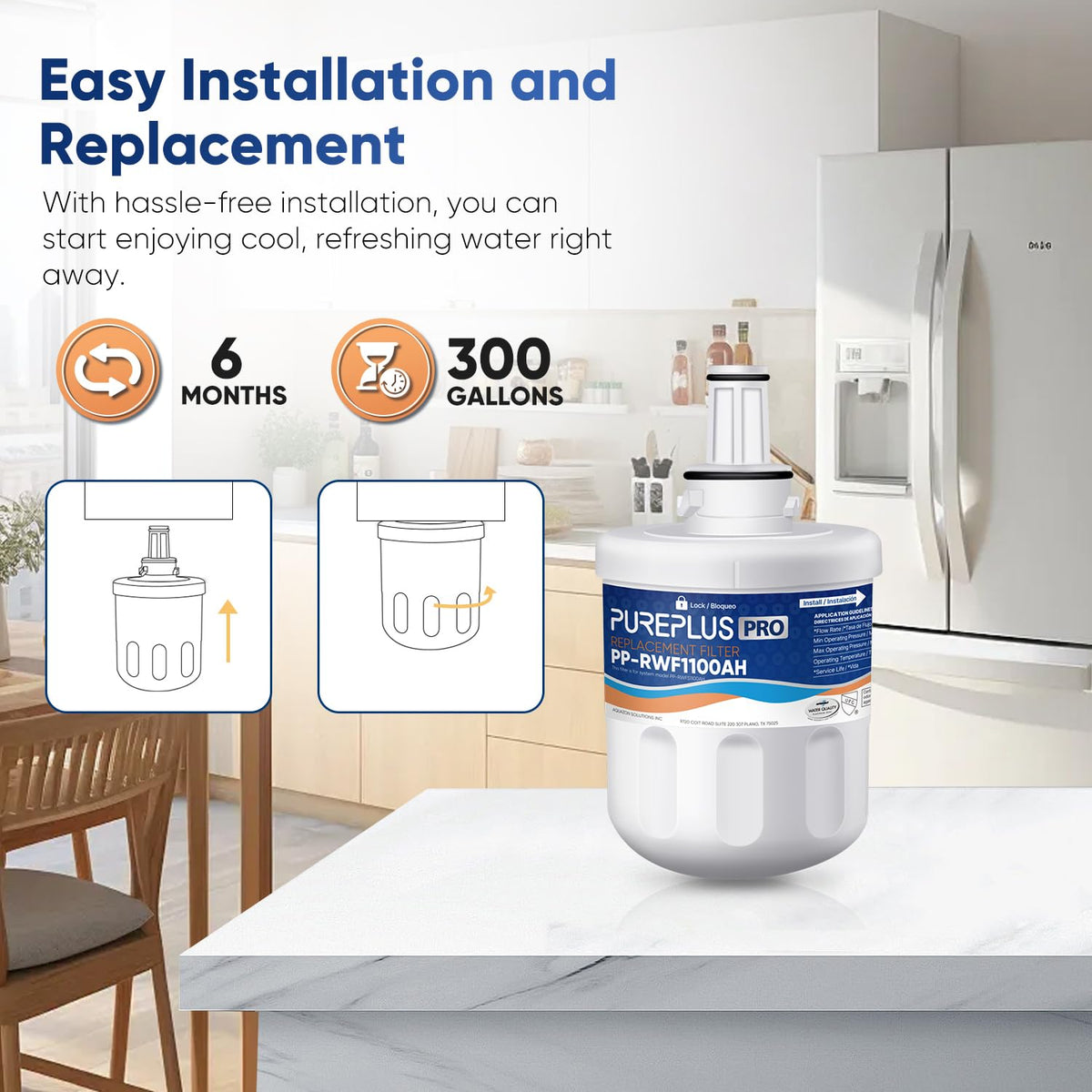RWF1100AH Water Filter Replacement for Samsung DA29 (Heavy Metals Removal (PRO) / 3 Count (Pack of 1))
