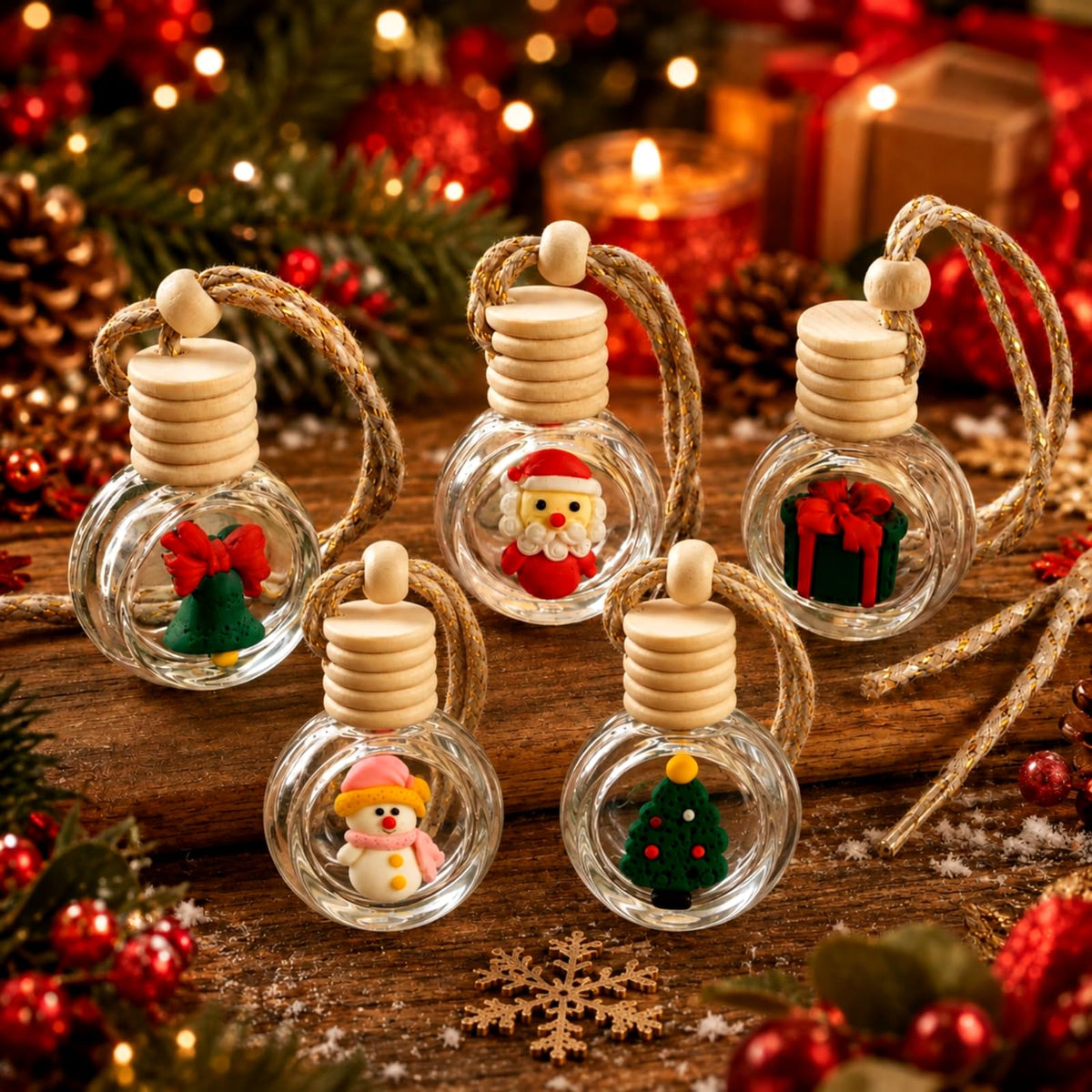 10 Pcs Car Diffuser Bottle Empty Bulk Christmas Hanging Freshener Bottle