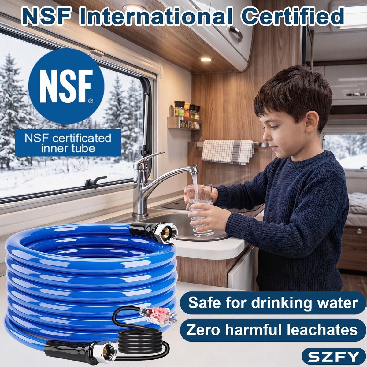75FTHeated Water Hose for RV (75FT)