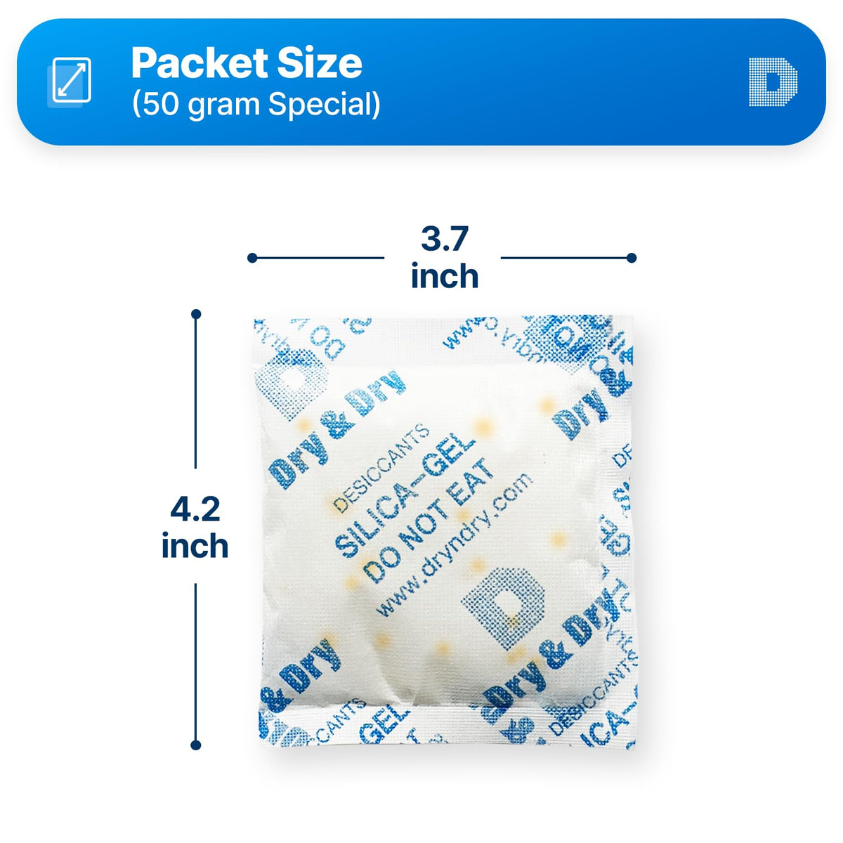 50 Gram [60 Packs] Orange Indicating Mixed Silica Gel Packets Siilca Gel Desiccant (50 Gram)