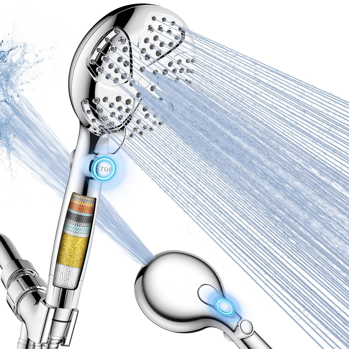 Filtered Shower Head with Handheld (Chrome)