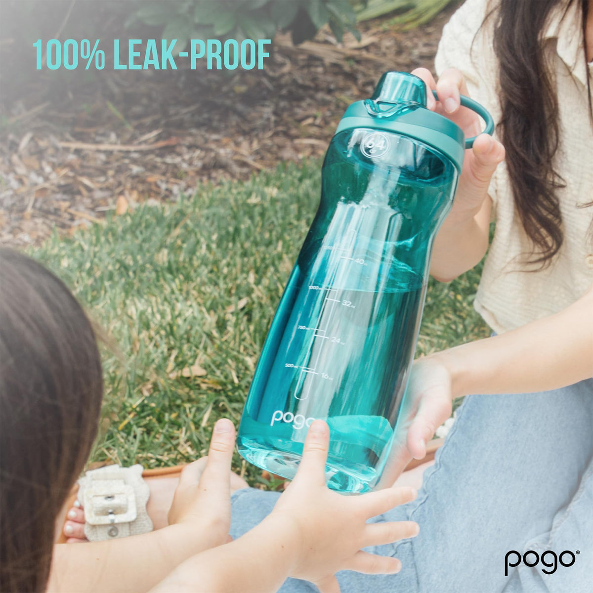 64oz Plastic Water Bottle with Chug Lid and Carry Loop (Lilac / 64 Ounces)