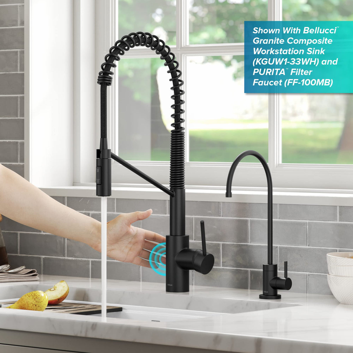 Oletto Touchless Sensor Commercial Pull (Matte Black / Touchless Commercial Style)