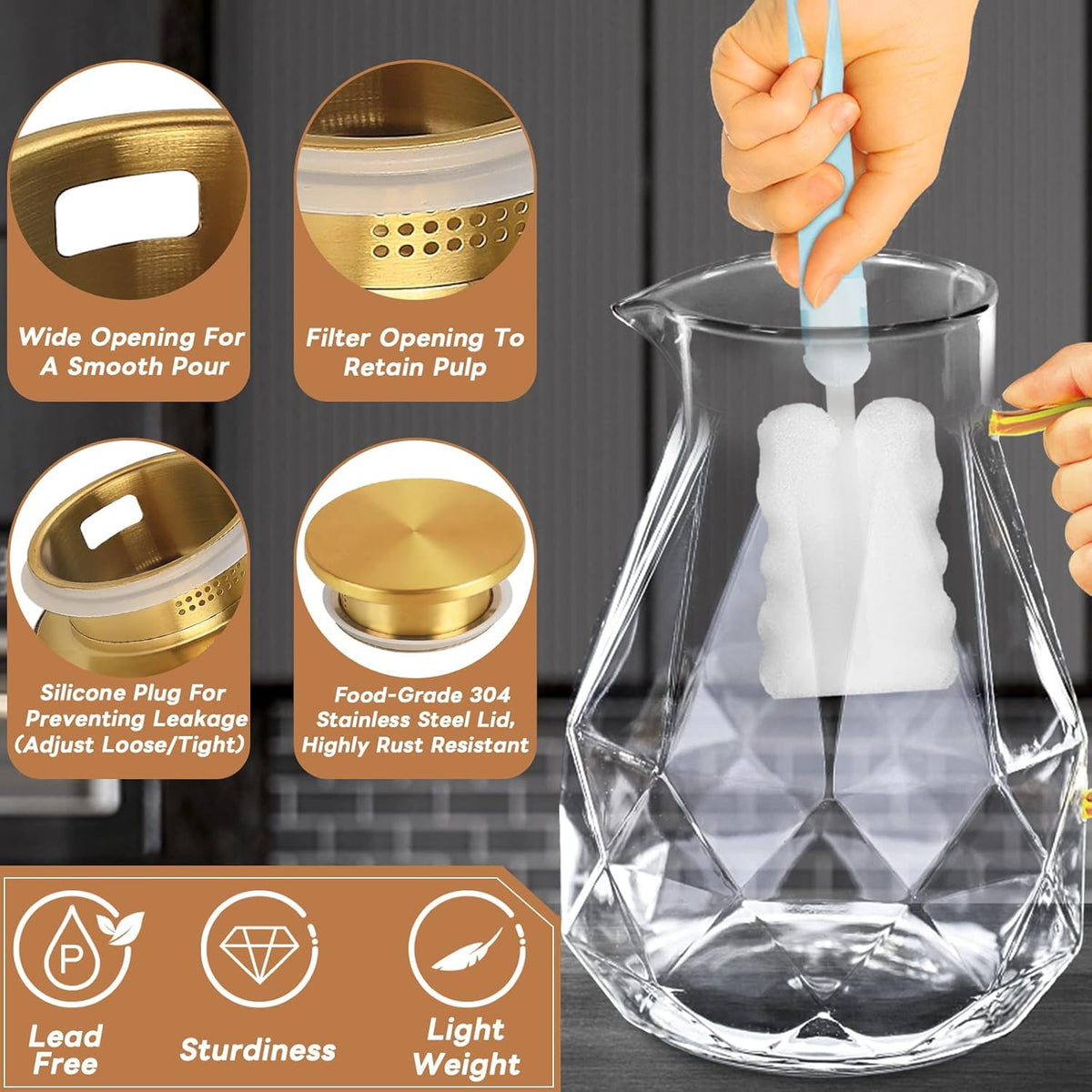 Glass Pitcher (74.7 ounces)