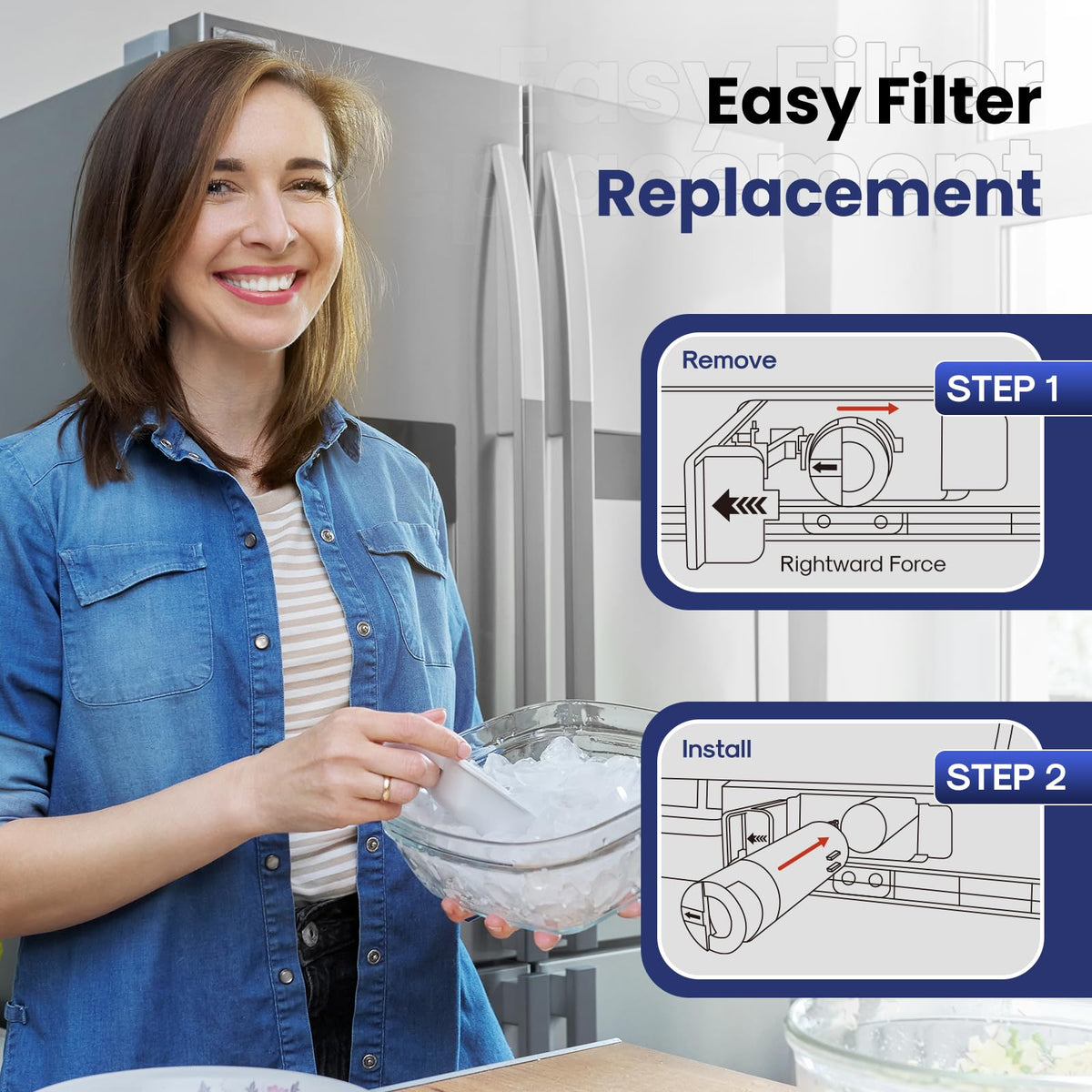 W10295370A Refrigerator Water Filter Compatible with EDR1RXD1 (1 Count (Pack of 1))