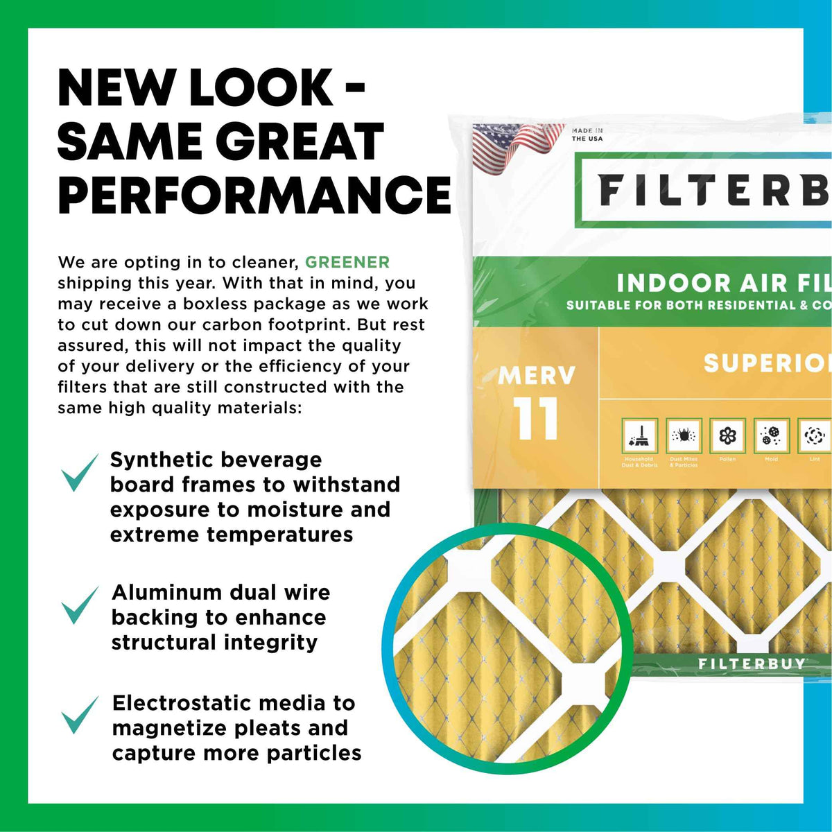 22.25x25x1 Air Filter MERV 11 Pet & Allergy Defense (22.25x25x1)