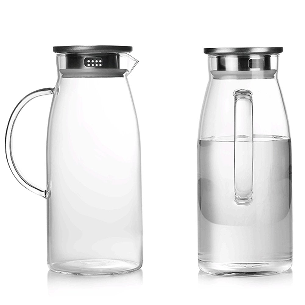 60 Ounces Glass Pitcher with Lid (60 Ounces)