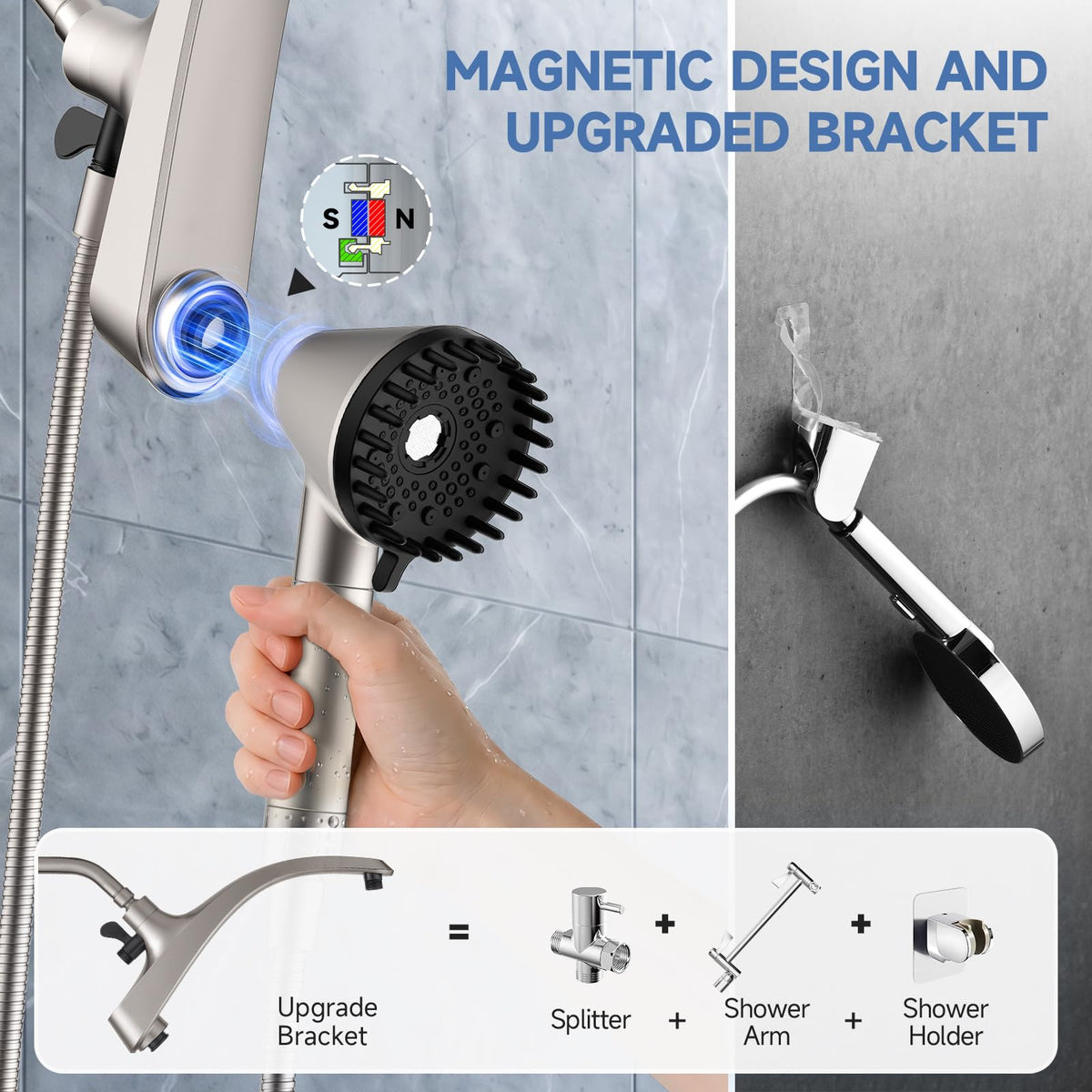 Shower Head with Handheld (Nickel)