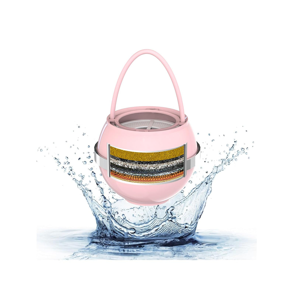 Bath Water Filter for Tub Faucet with Overflow (Enhanced KDF55 / Pink)