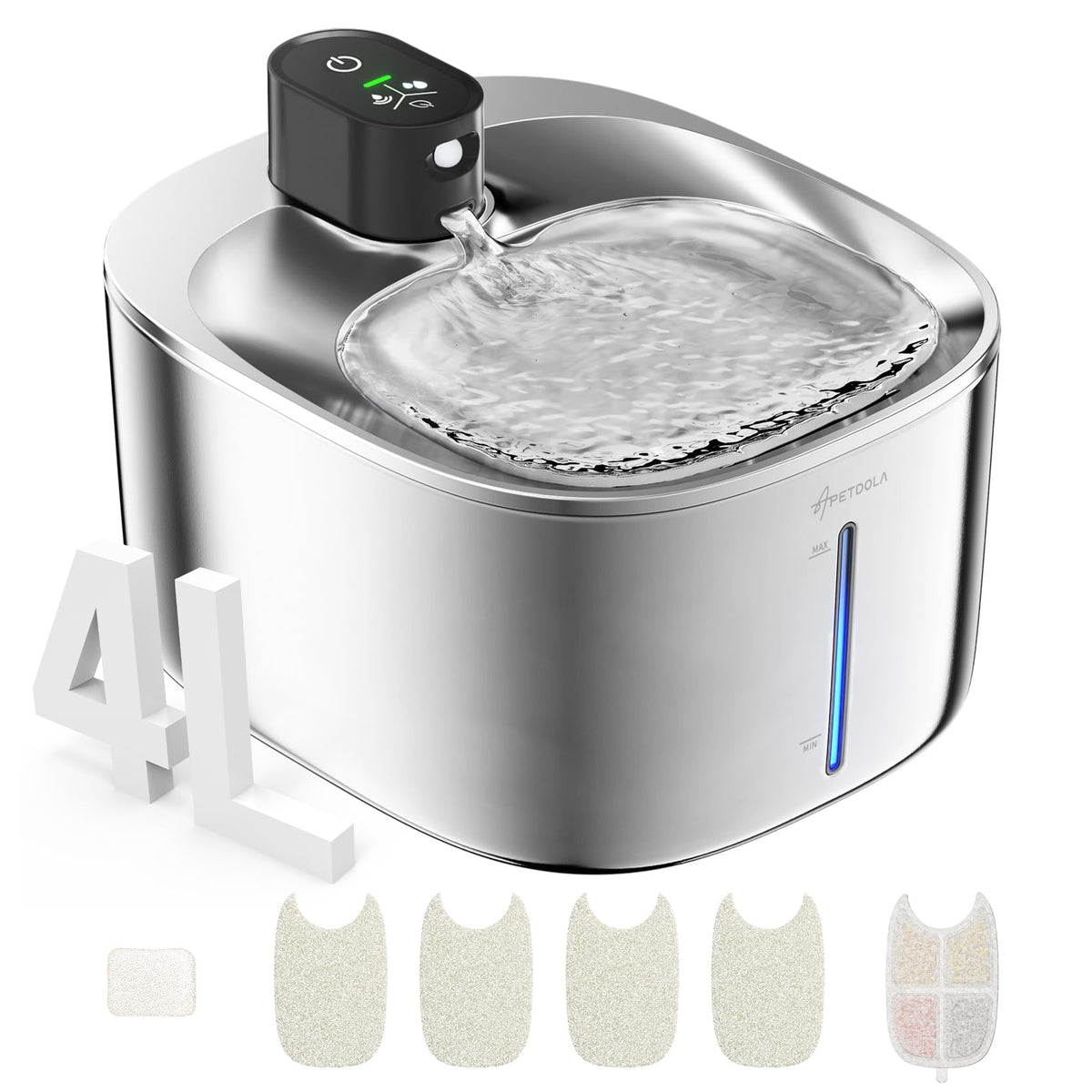 Wireless Cat Water Fountain Stainless Steel