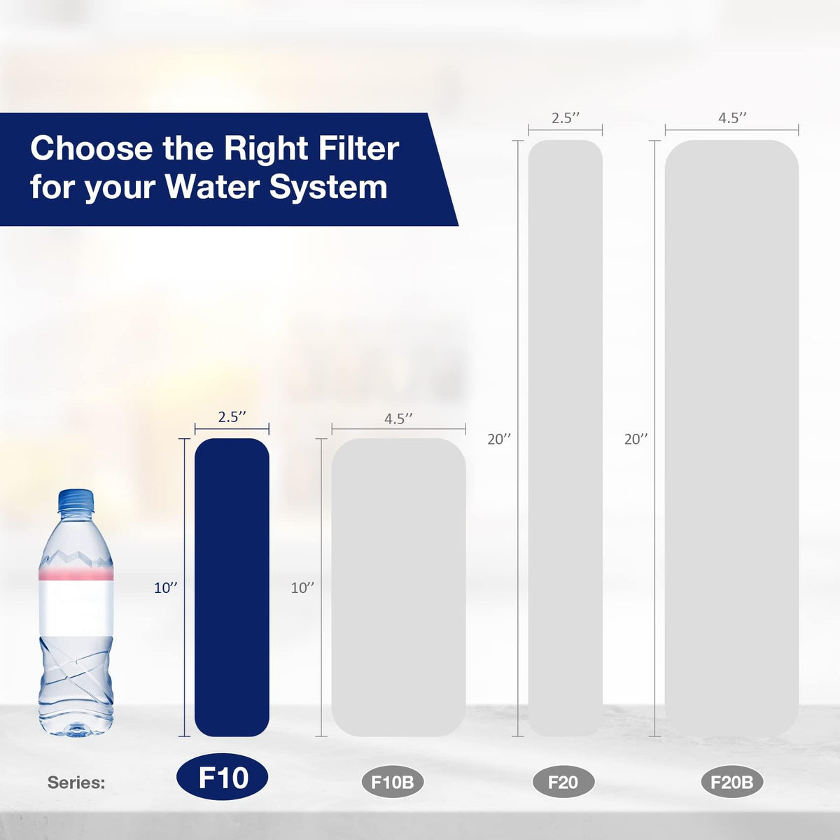 5 Micron 10"x2.5" Pleated Sediment Water Filter (5 micron / 4 Count (Pack of 1))