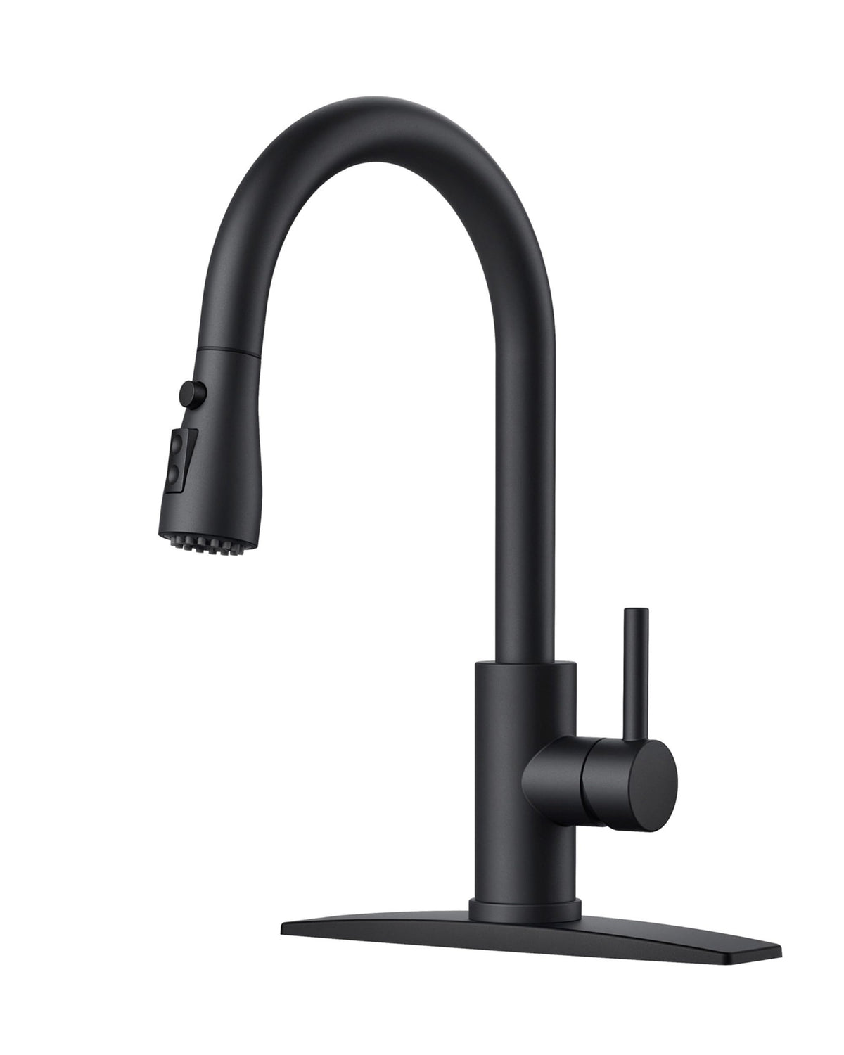 Kitchen Faucet with Pull Down Sprayer (Matte Black)