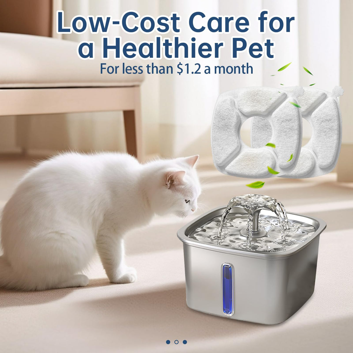 28 Pcs Cat Water Fountain Replacement Filters
