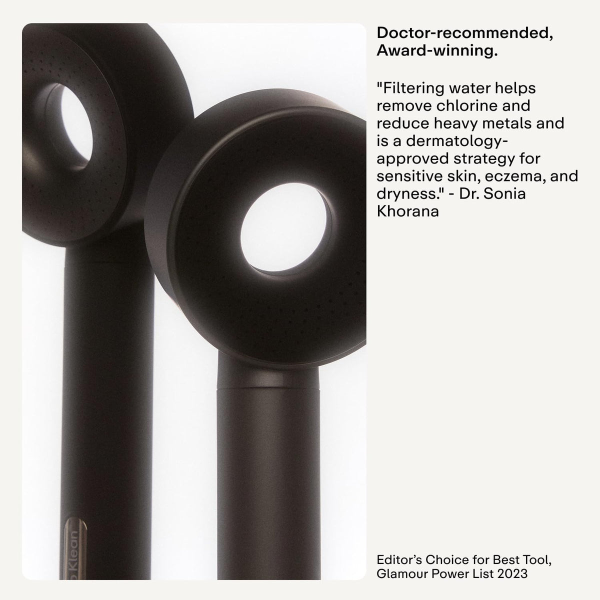 Hard Water Shower Head Filter in Black (Shower Head / Black)