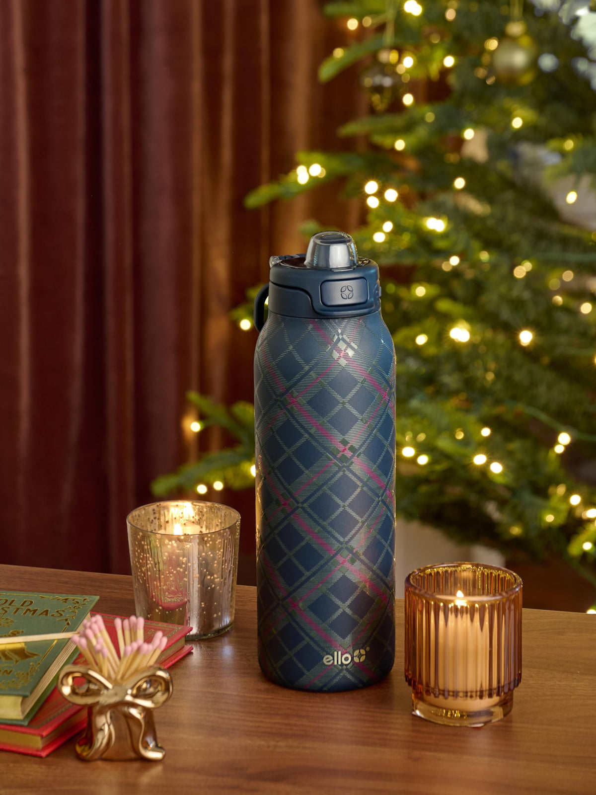 Pop & Fill 32oz Stainless Water Bottle (32oz / Heritage Plaid)