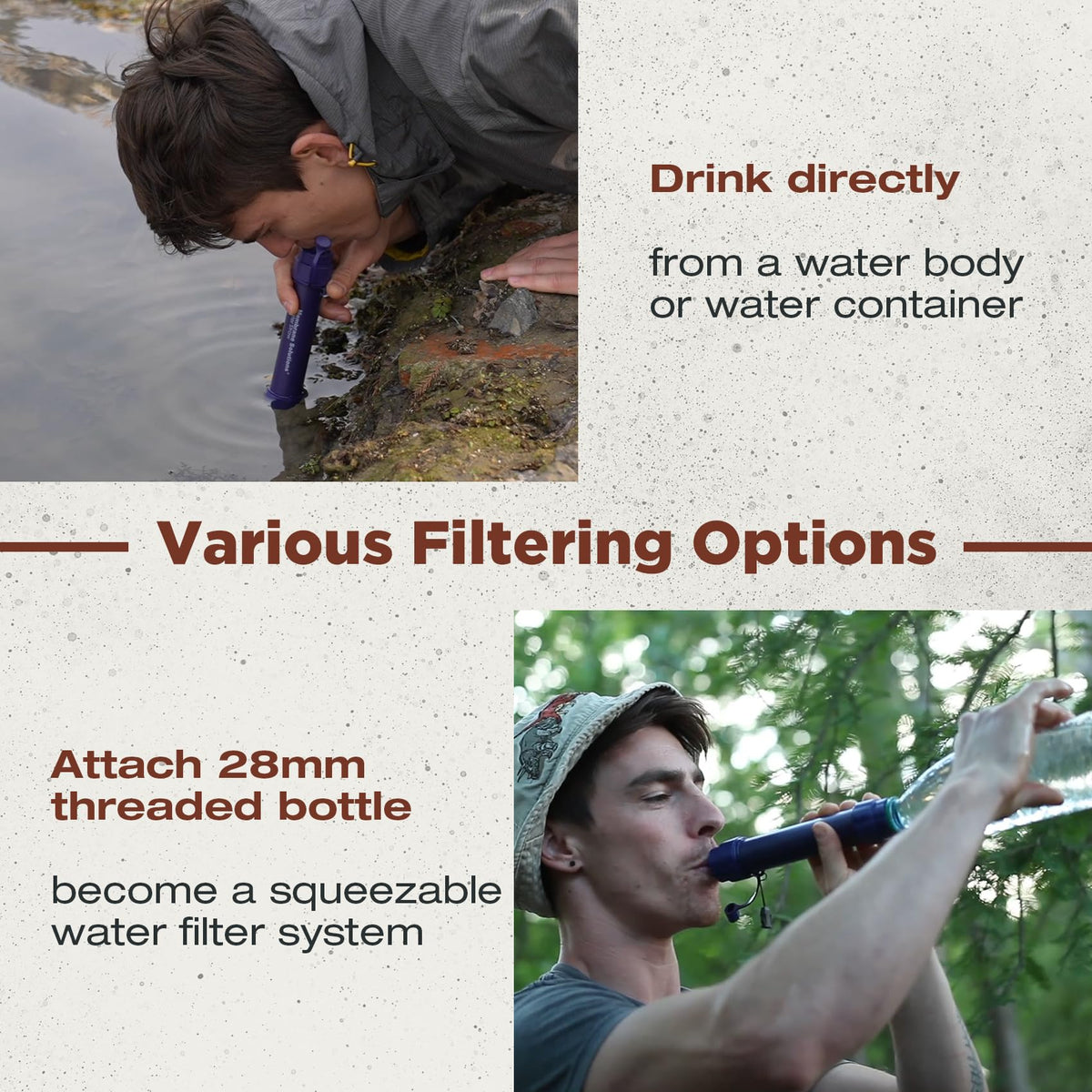 S2 Detachable Water Filter Straw (4 Pack)