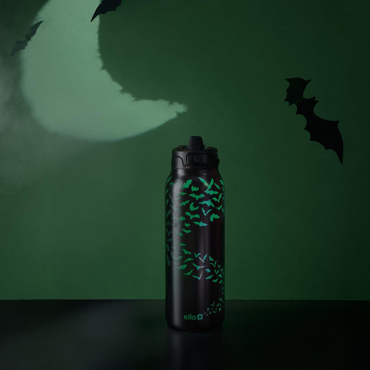 Pop & Fill 32oz Stainless Steel Water Bottle with QuickFill Technology (32oz / Nocturnal Bat)