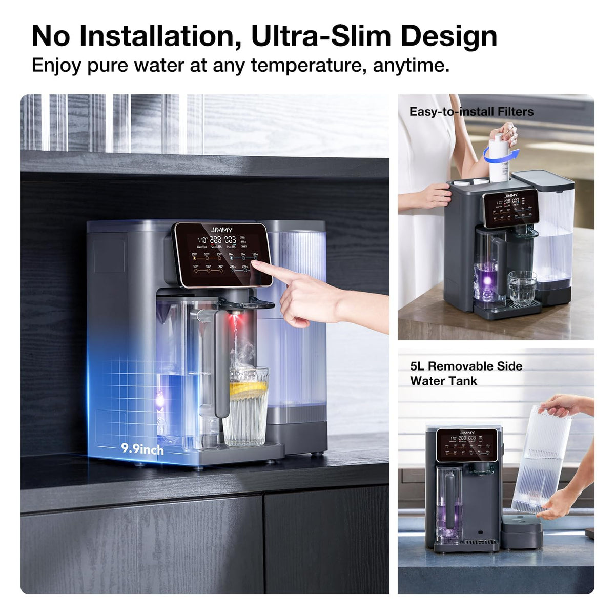 R9 Reverse Osmosis Water Filter Countertop (Dark gray)