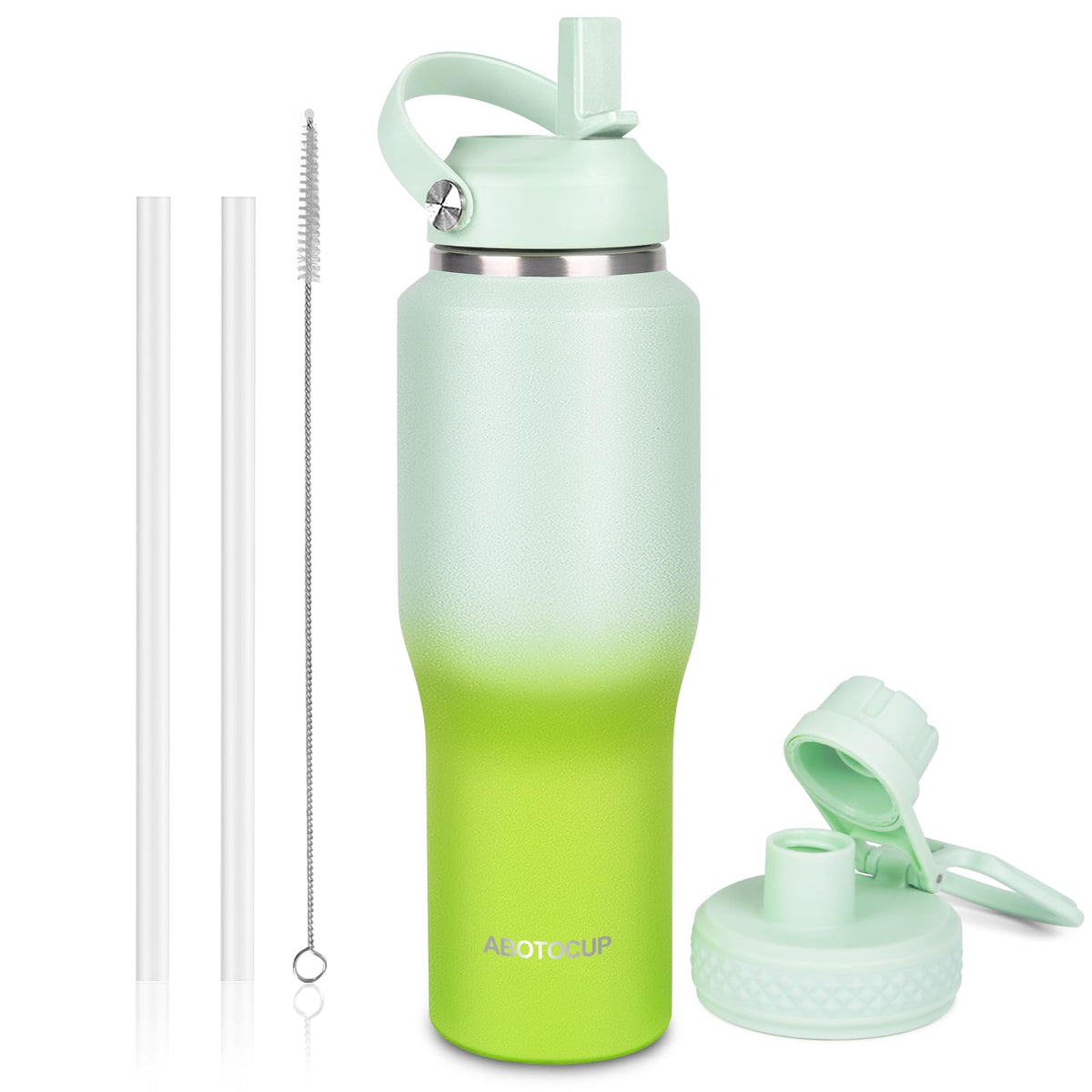32oz Insulated Water Bottle (Avocado Gradient-A / 32 Ounces)