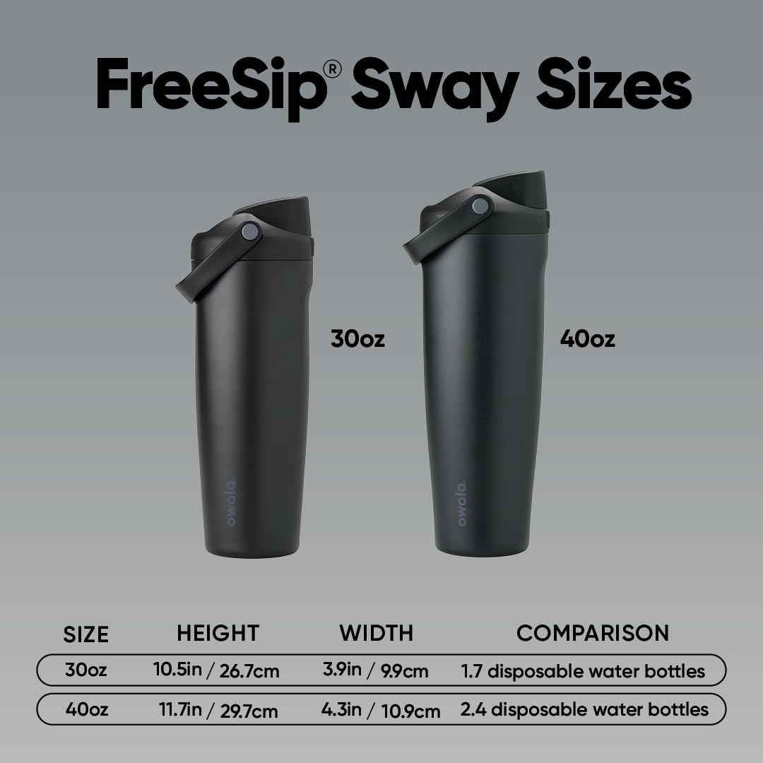 FreeSip Sway Stainless Steel (Very, Very Dark / 40 Ounces)