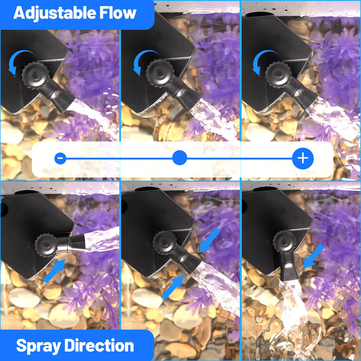 Aquarium Filter for Up to 10 Gallons (80GPH-4W)