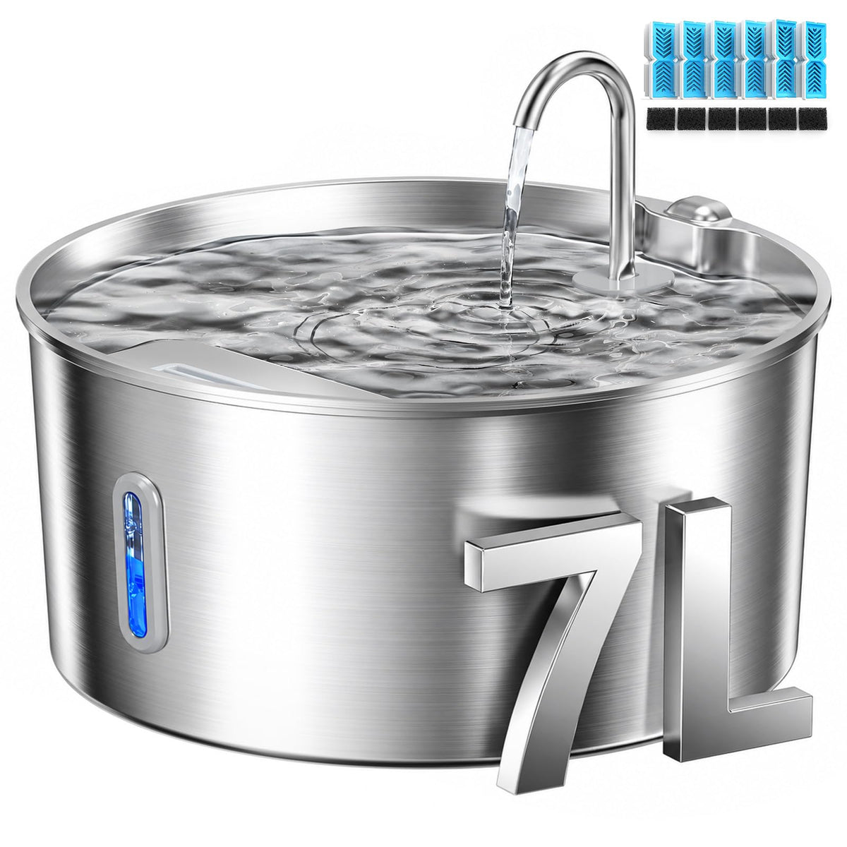 Stainless Steel Dog Water Fountain for Large Dogs