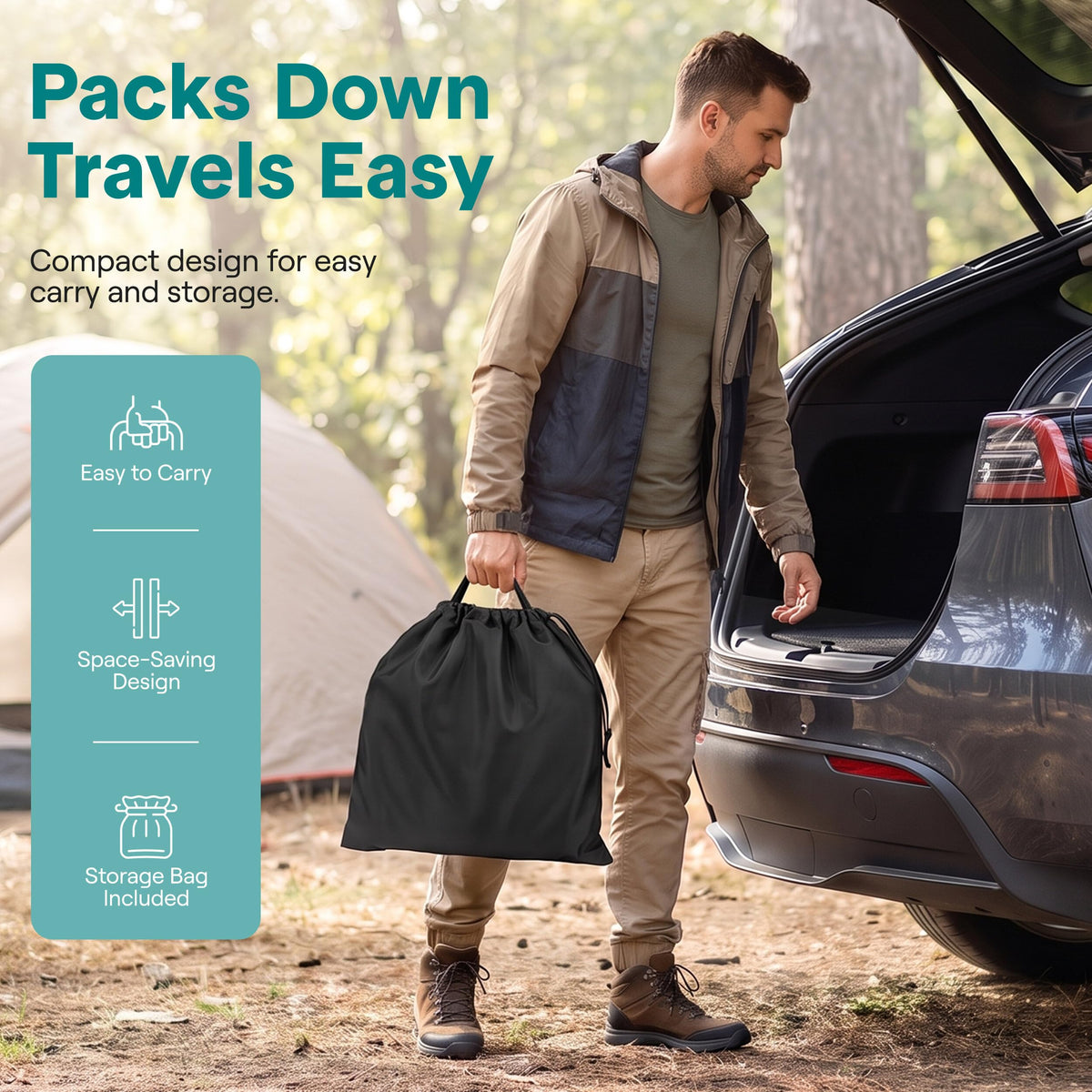 Portable Camping Toilet (Standard / Steel Gray)